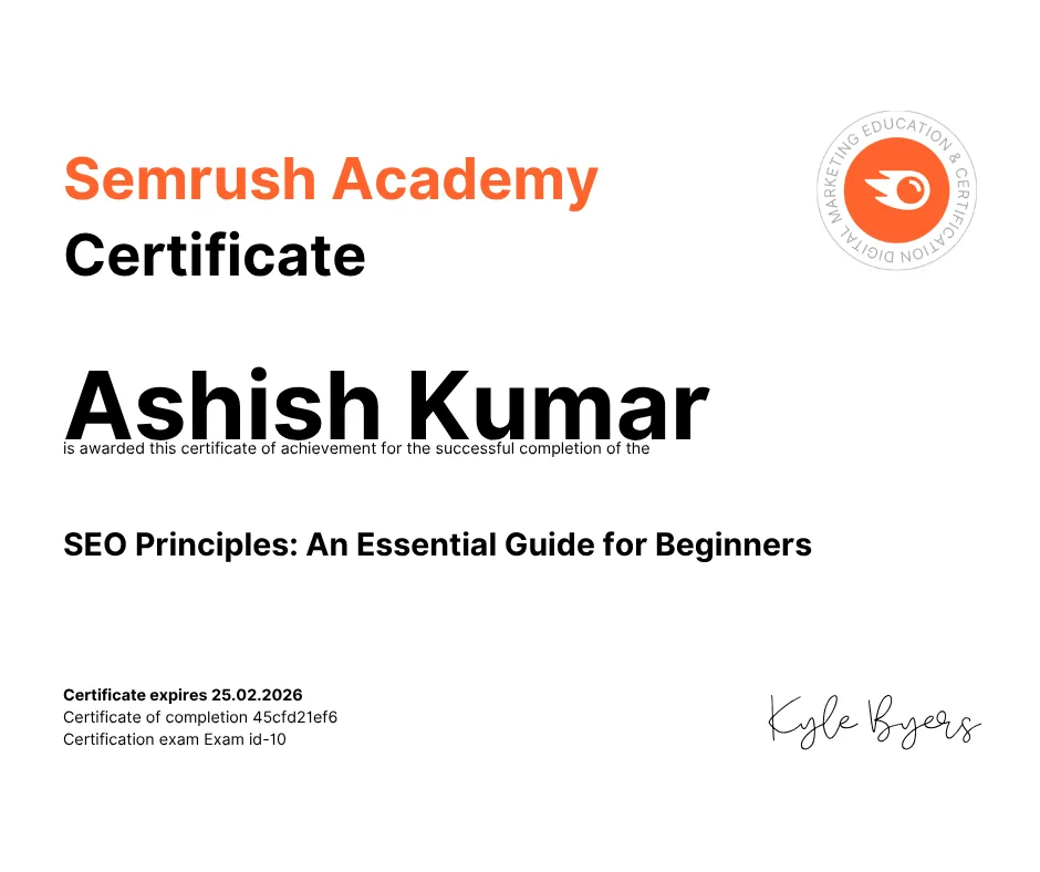 SEO Principles – Semrush Academy