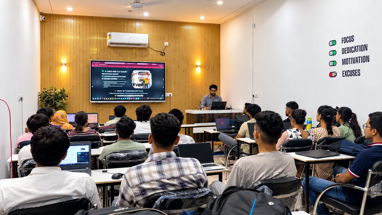 Hands-on training in our smart classroom