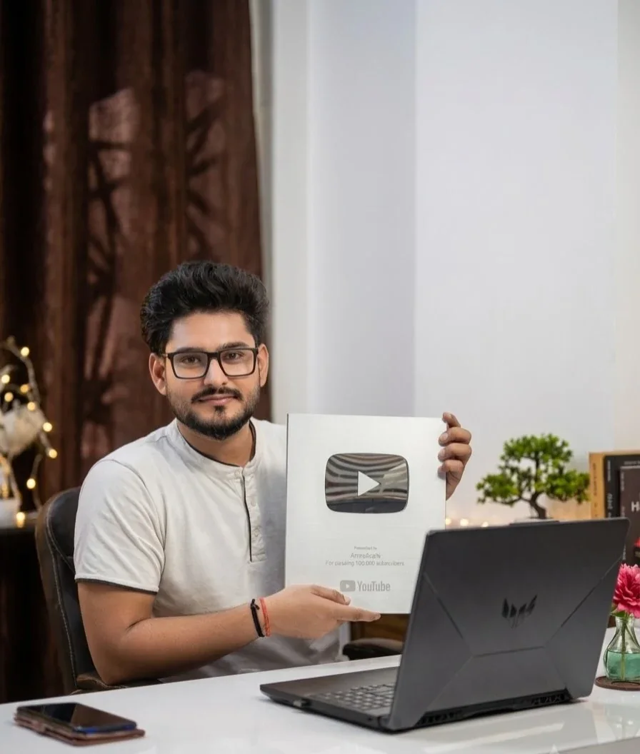 YouTube Silver Play Button for 100,000 subscribers