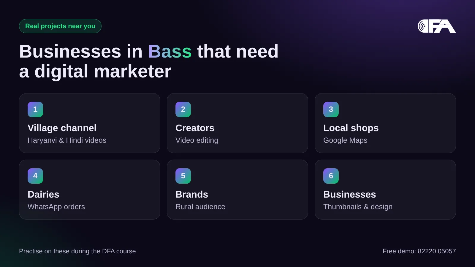 Businesses in Bass that need a digital marketer