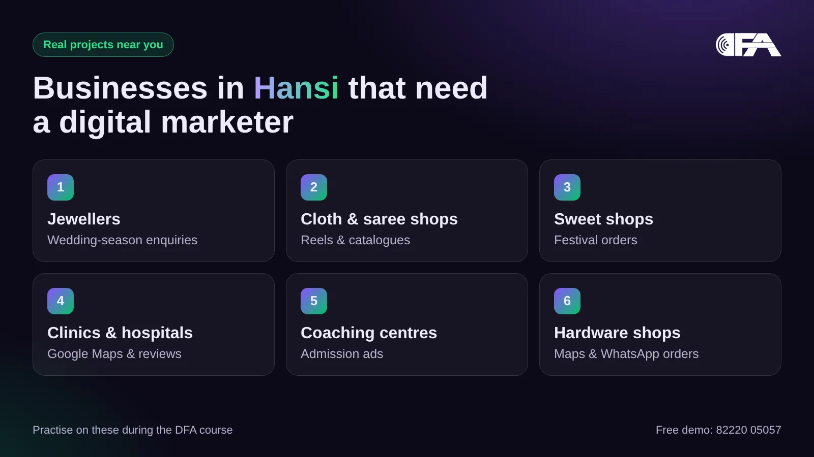 Businesses in Hansi that need a digital marketer