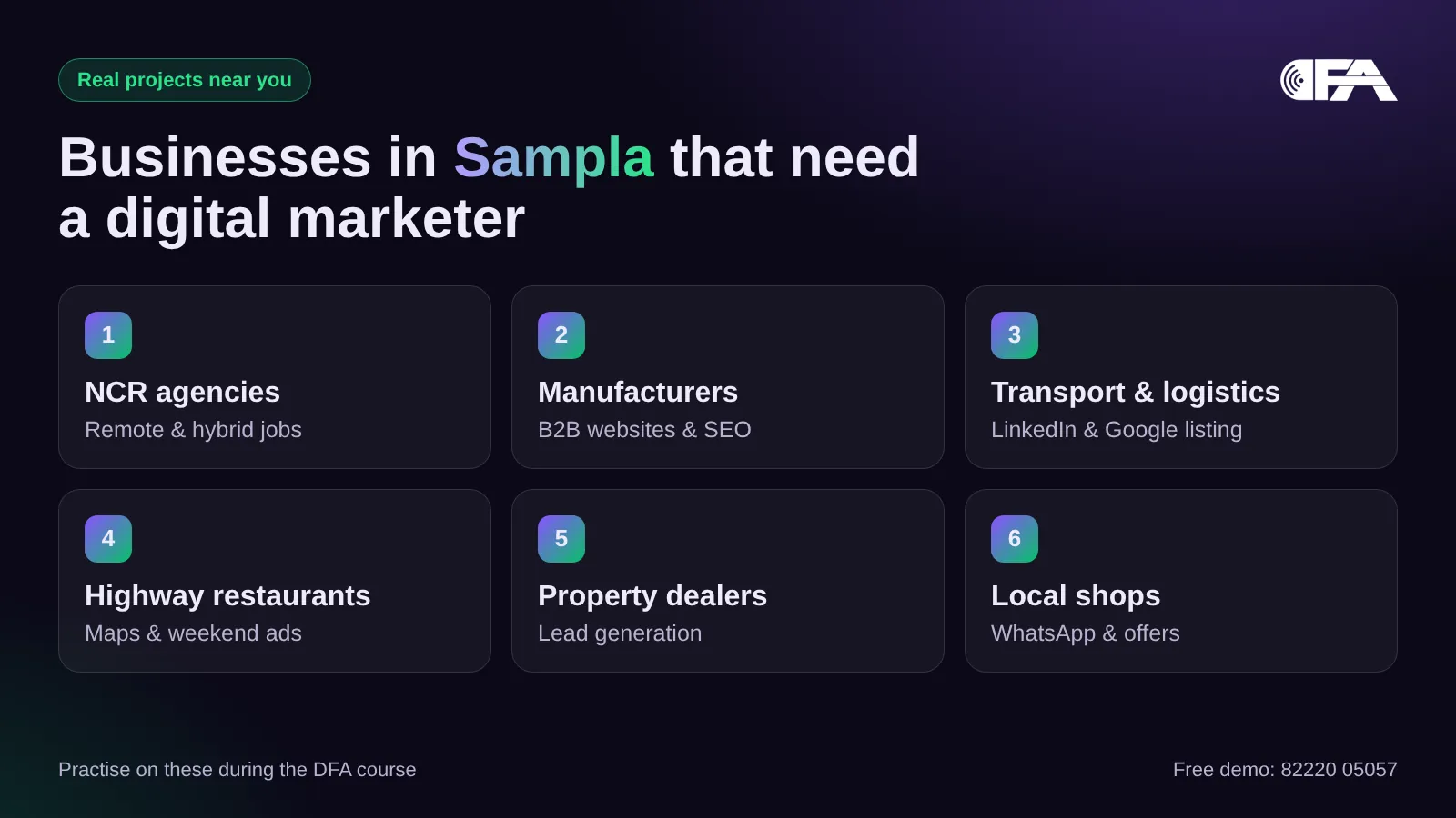 Businesses in Sampla that need a digital marketer